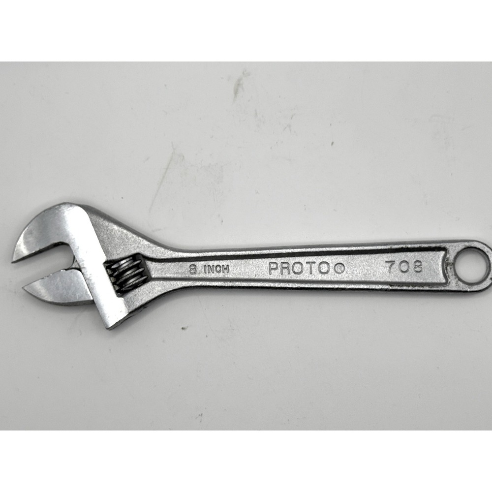 Proto Adjustable Wrench Mens 8 Inch 708 200mm USA Made Hand Tool